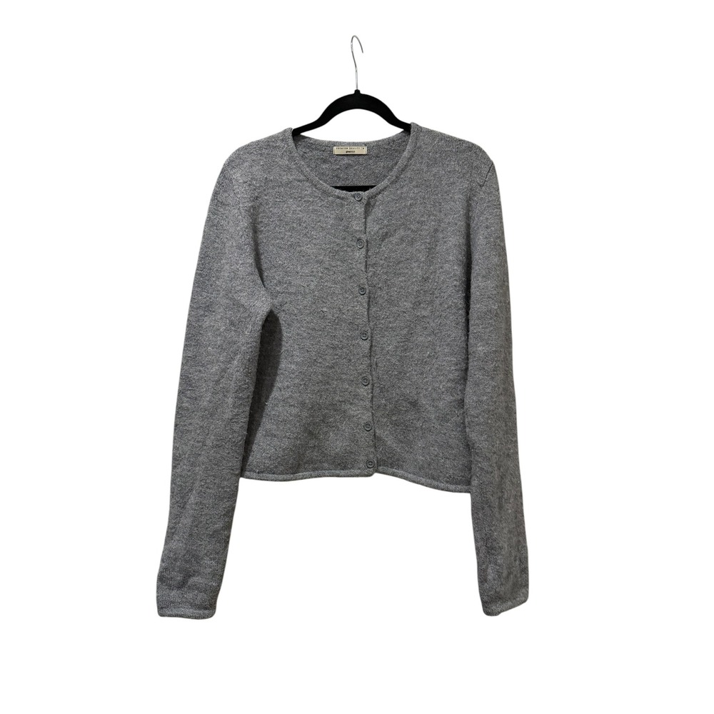 Gina Tricot Grey Wool Alpaca Blend Button Front Cardigan Sweater Medium